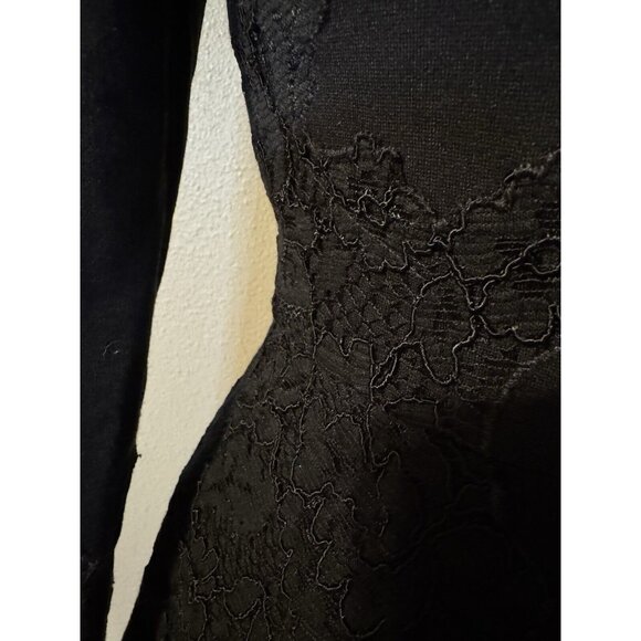 Ted Baker Dress 1 US 4 Small Black Long Sleeve Stretch A Line - Picture 10 of 13